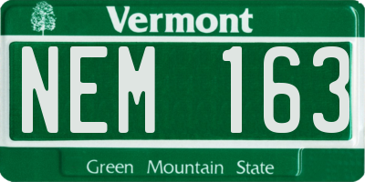 VT license plate NEM163