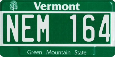 VT license plate NEM164