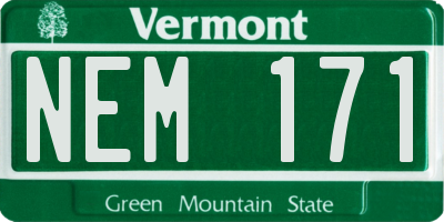 VT license plate NEM171