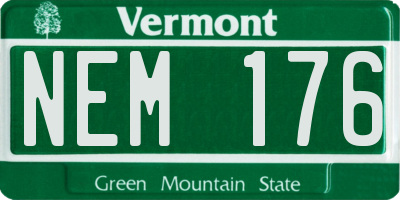 VT license plate NEM176