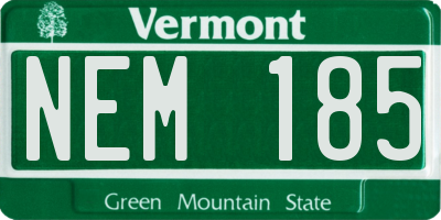 VT license plate NEM185