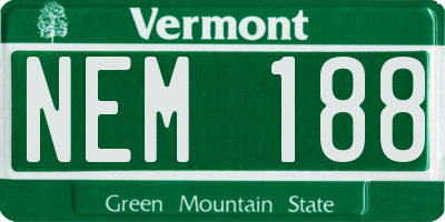 VT license plate NEM188