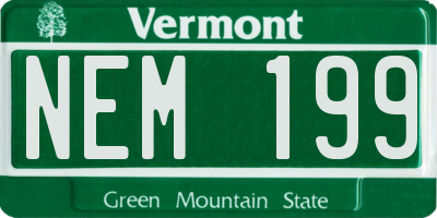 VT license plate NEM199