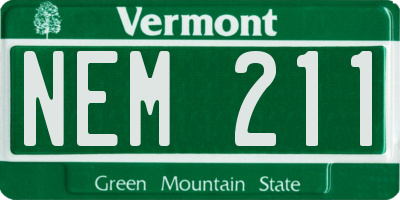 VT license plate NEM211