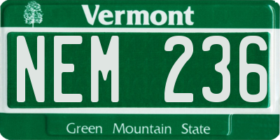 VT license plate NEM236