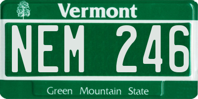 VT license plate NEM246