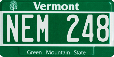 VT license plate NEM248