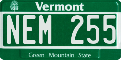 VT license plate NEM255