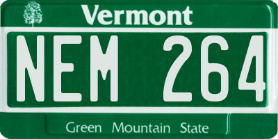 VT license plate NEM264