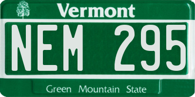 VT license plate NEM295