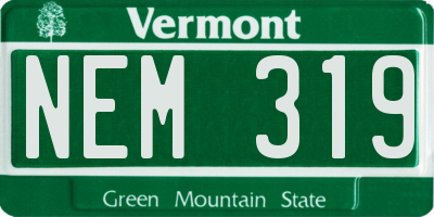 VT license plate NEM319