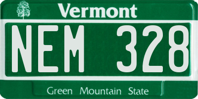 VT license plate NEM328