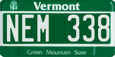 VT license plate NEM338