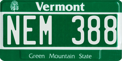 VT license plate NEM388