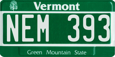VT license plate NEM393