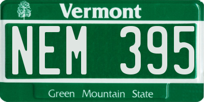 VT license plate NEM395