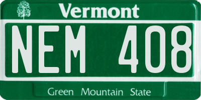 VT license plate NEM408