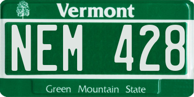 VT license plate NEM428