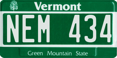 VT license plate NEM434