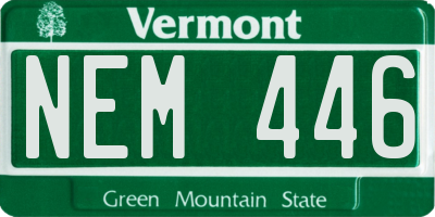 VT license plate NEM446