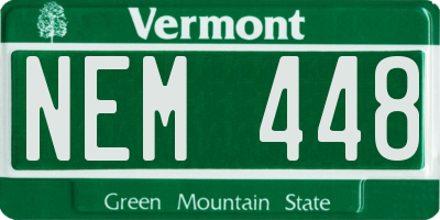 VT license plate NEM448