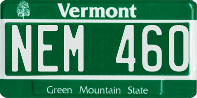 VT license plate NEM460