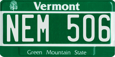 VT license plate NEM506