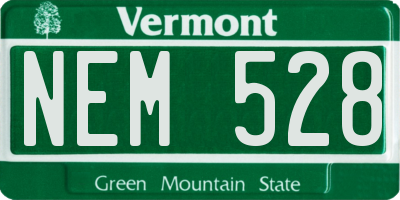 VT license plate NEM528