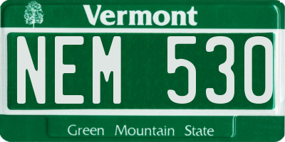 VT license plate NEM530
