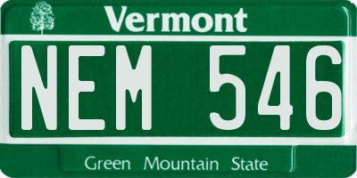 VT license plate NEM546