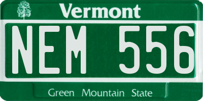 VT license plate NEM556