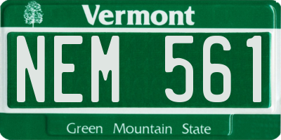 VT license plate NEM561