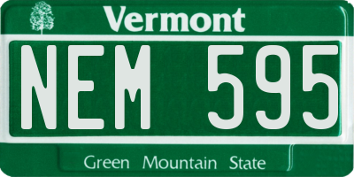 VT license plate NEM595