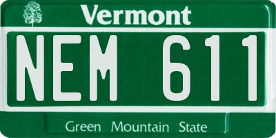 VT license plate NEM611