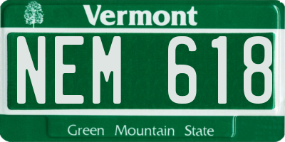 VT license plate NEM618