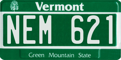 VT license plate NEM621