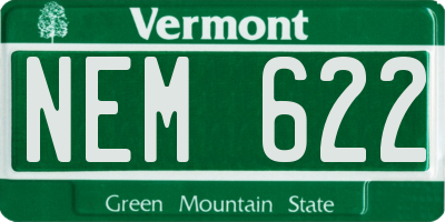 VT license plate NEM622
