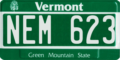 VT license plate NEM623