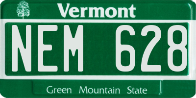 VT license plate NEM628