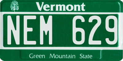 VT license plate NEM629