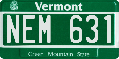 VT license plate NEM631