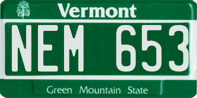 VT license plate NEM653