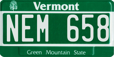 VT license plate NEM658