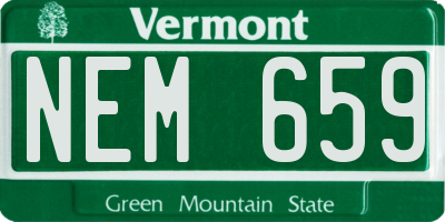 VT license plate NEM659