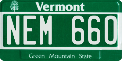 VT license plate NEM660