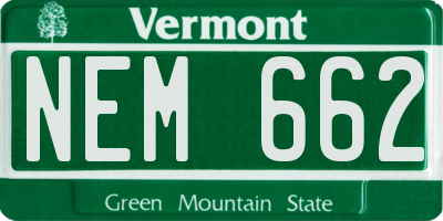 VT license plate NEM662