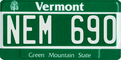 VT license plate NEM690
