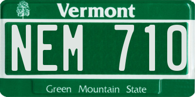 VT license plate NEM710