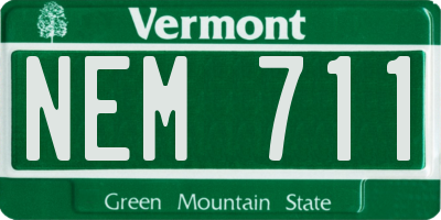 VT license plate NEM711