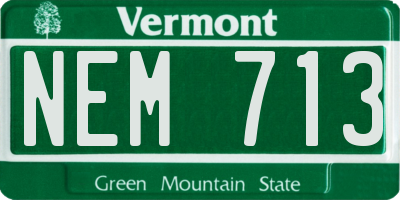 VT license plate NEM713
